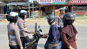 Satgas Preemtif Operasi Patuh Marano 2026 Tebar Pesan Keselamatan di Jl. Gatot Subroto